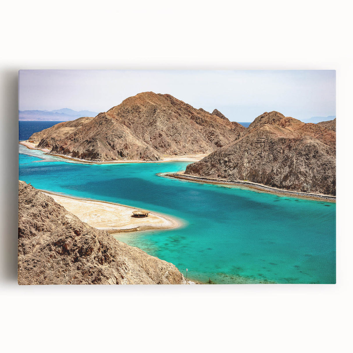 Black and white stretched canvas featuring a large, detailed illustration of African scenery, ideal for kitchen wall art.