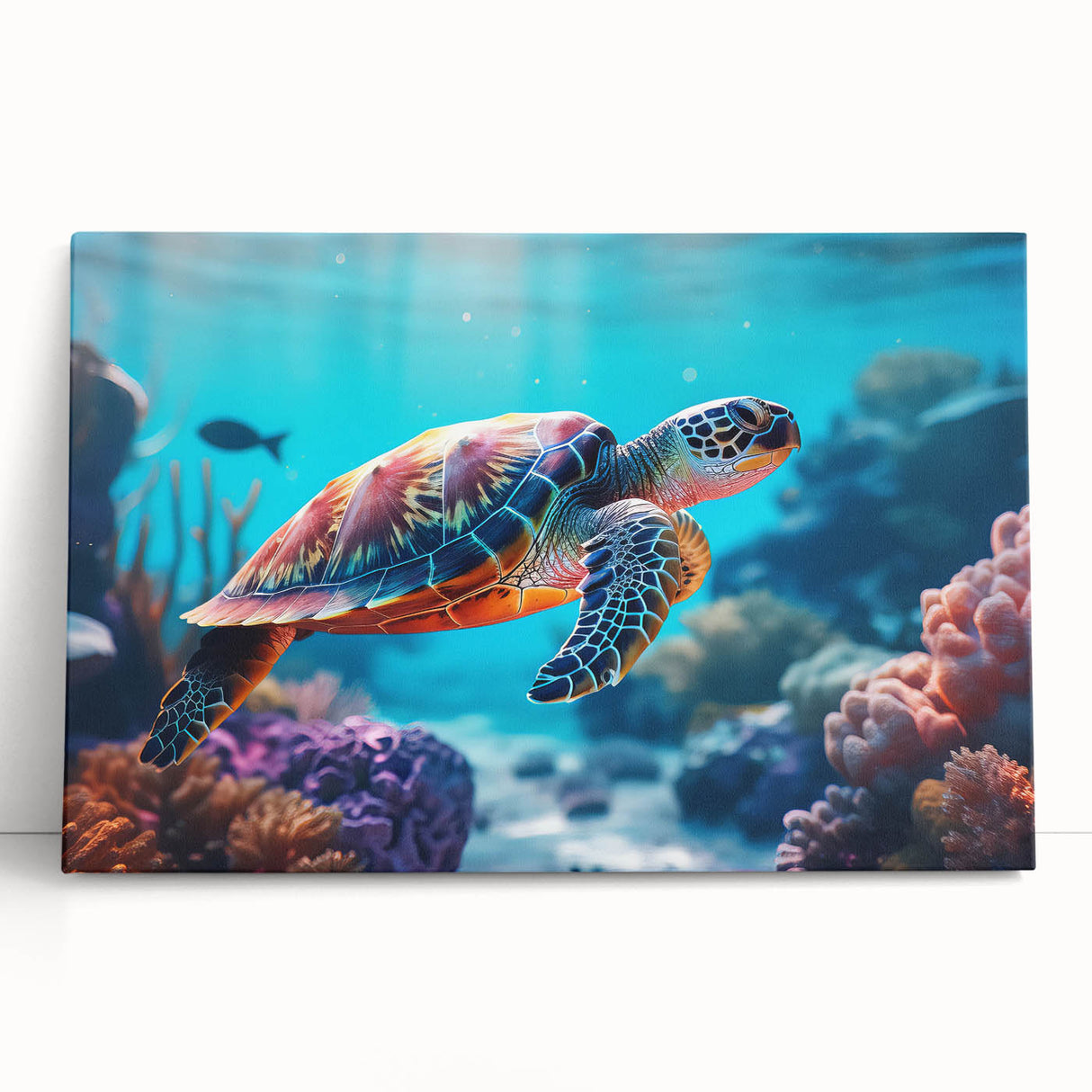 Black and white photograph of Seychelles scenery on large stretched canvas, ideal for kitchen wall art.