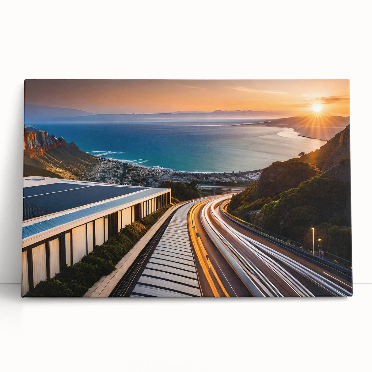 Black and white large canvas art depicting an African landscape, ideal for kitchen wall art.