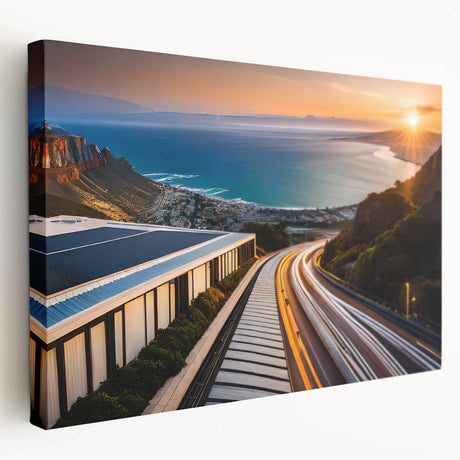 Large canvas print of an African savannah scene with warm earth tones, ideal for kitchen wall art.