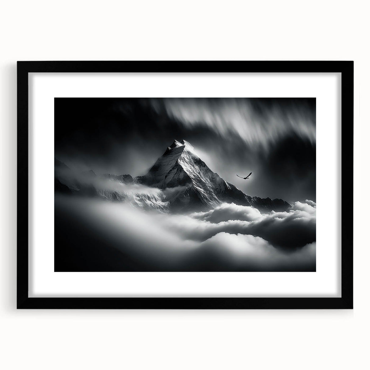 Extra large abstract art print featuring vibrant, colorful scenery of Nepal on a textured canvas.