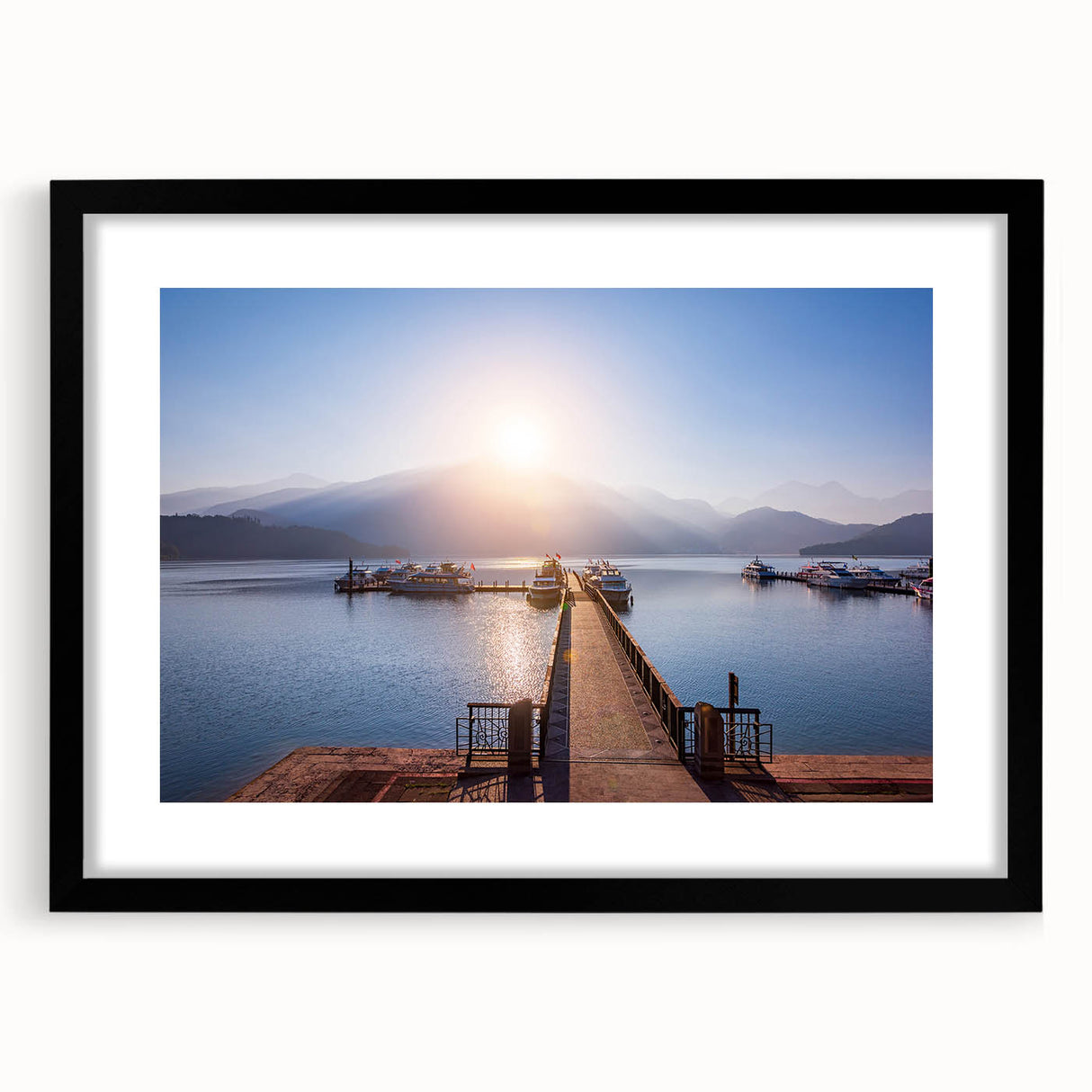 Extra large framed abstract print of a colorful, textured Taiwanese landscape, ideal for living room decor.