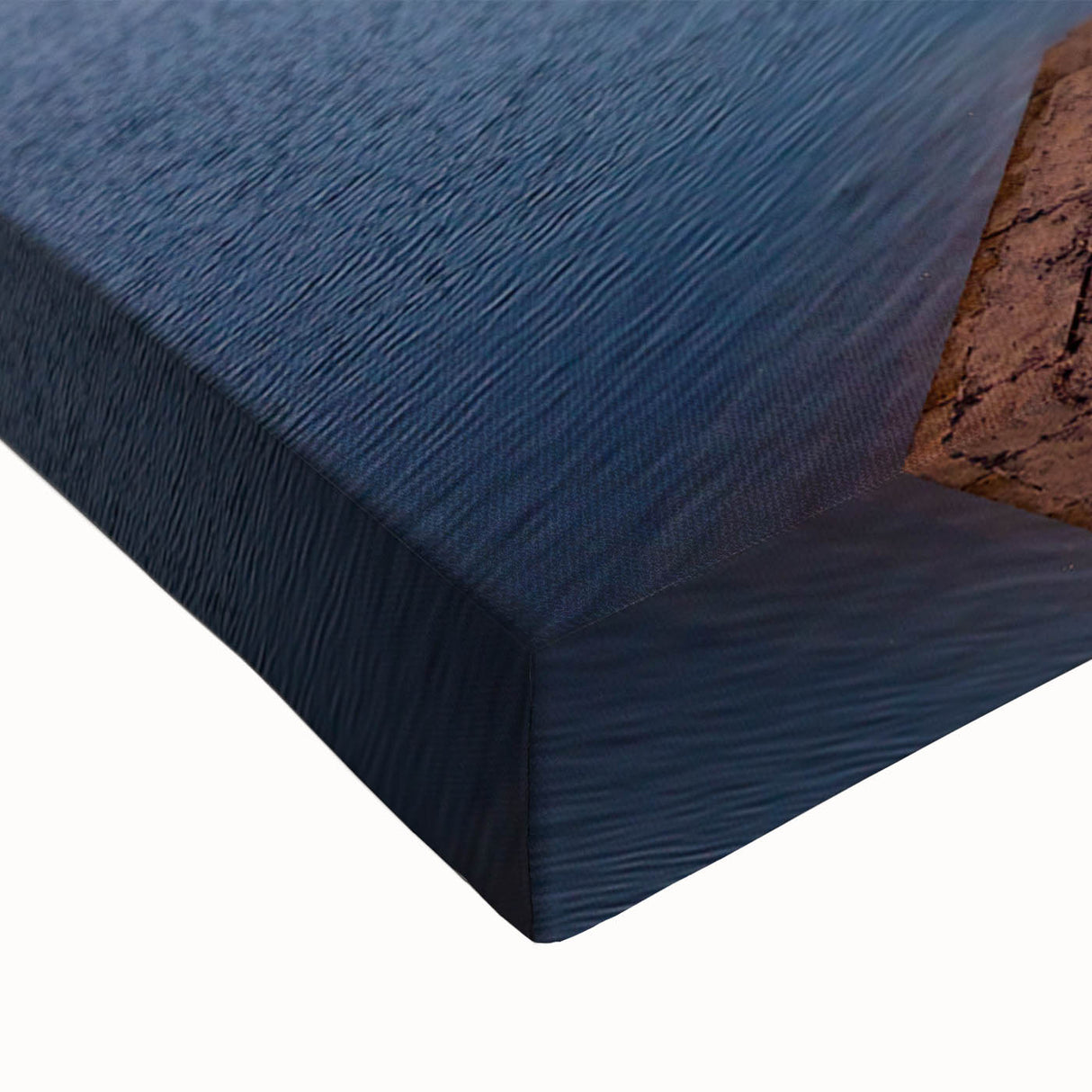 Large art of a black and white Taiwanese landscape on stretched canvas, ideal for bedroom wall decor.