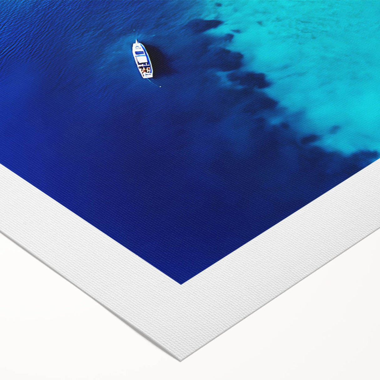 Art deco poster featuring a vibrant Caribbean scenery on rolled canvas, suitable for dining room decor.