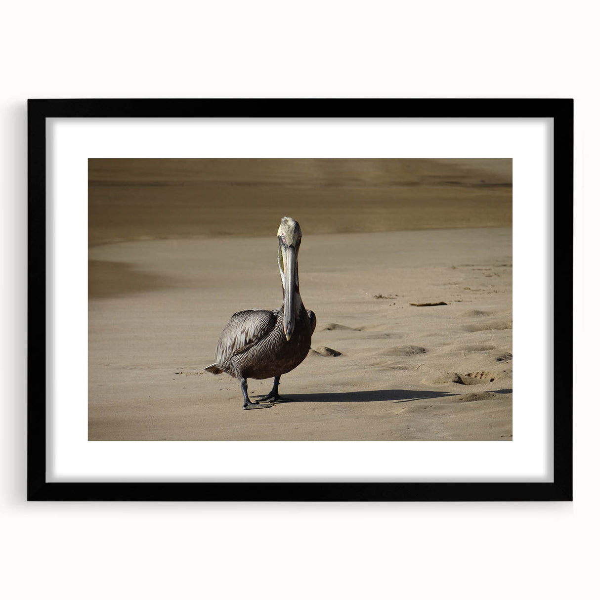 Extra large abstract art print featuring vibrant, textured colors of the Caribbean scenery on a black framed canvas.