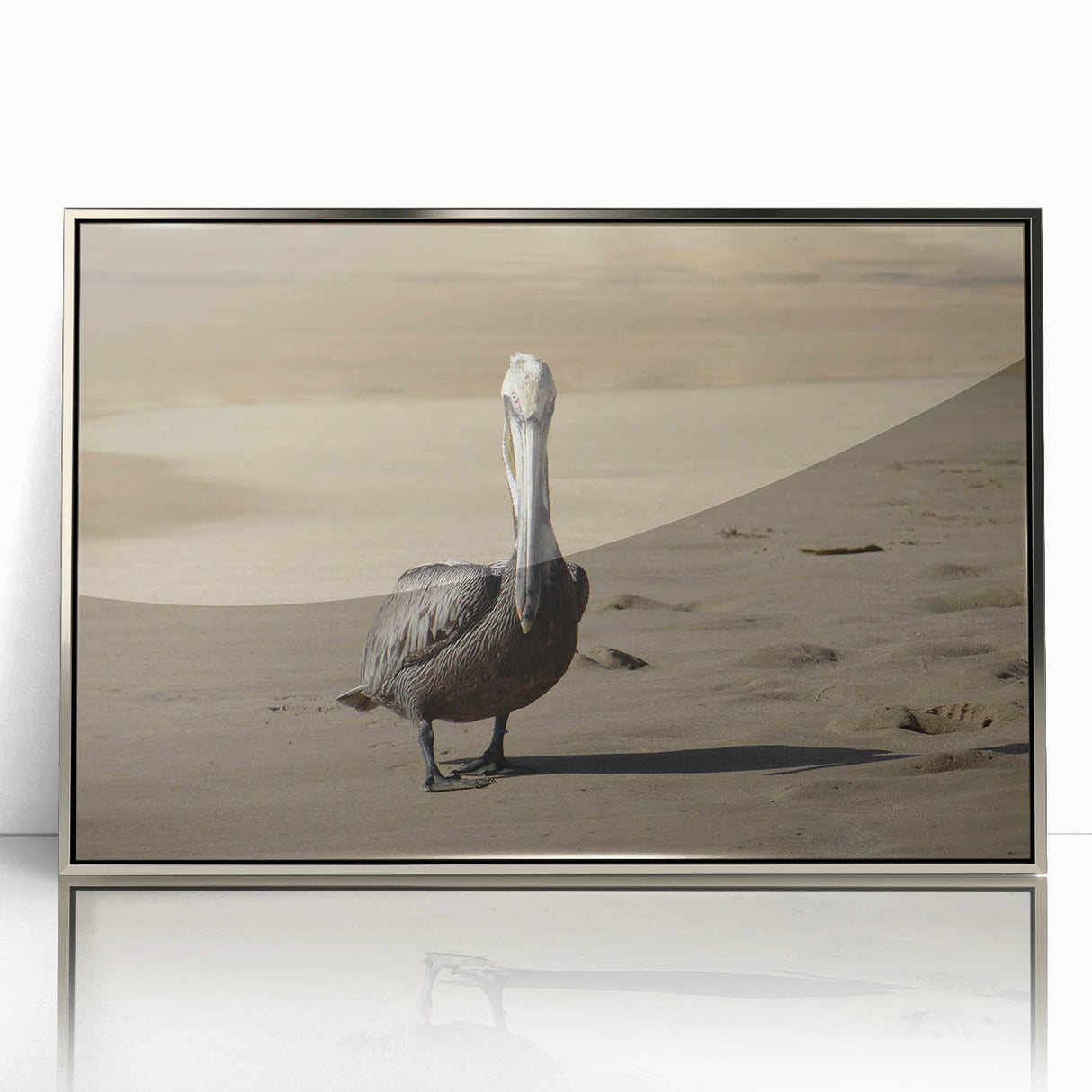 Framed acrylic print of a Puerto Rican Caribbean scenery in vivid blue and green tones, ideal for modern art wall decor.