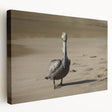 Large canvas print of a serene Puerto Rican beach scene with soft blue and sandy hues, ideal for kitchen wall art.