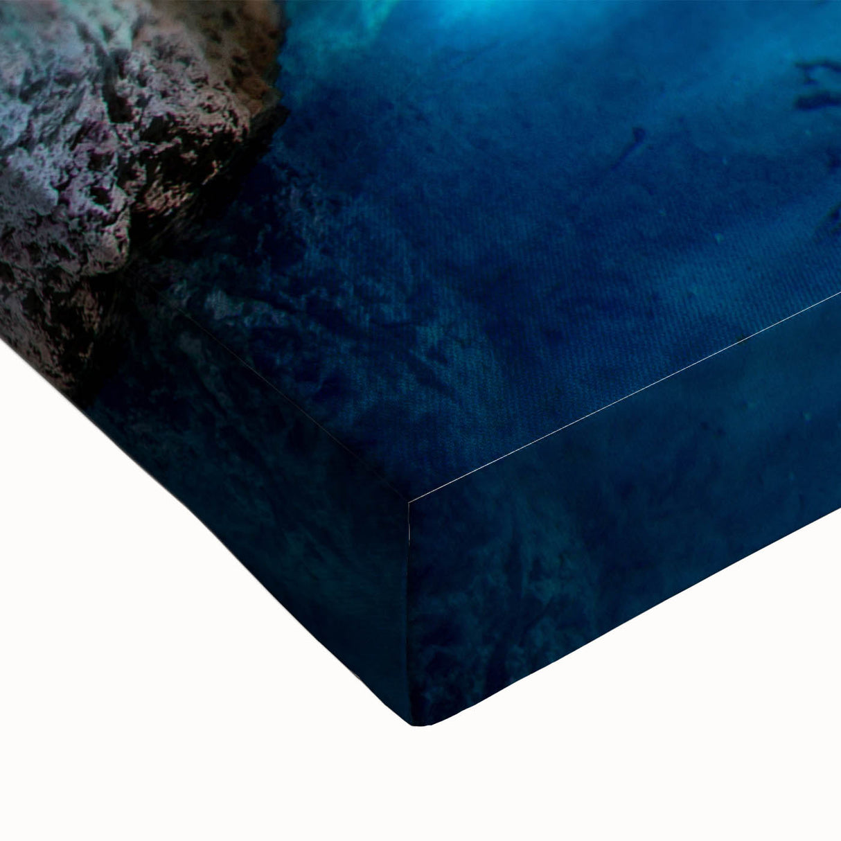 Large art depicting a black and white Yucatan landscape on stretched canvas, suitable for bedroom wall decor.