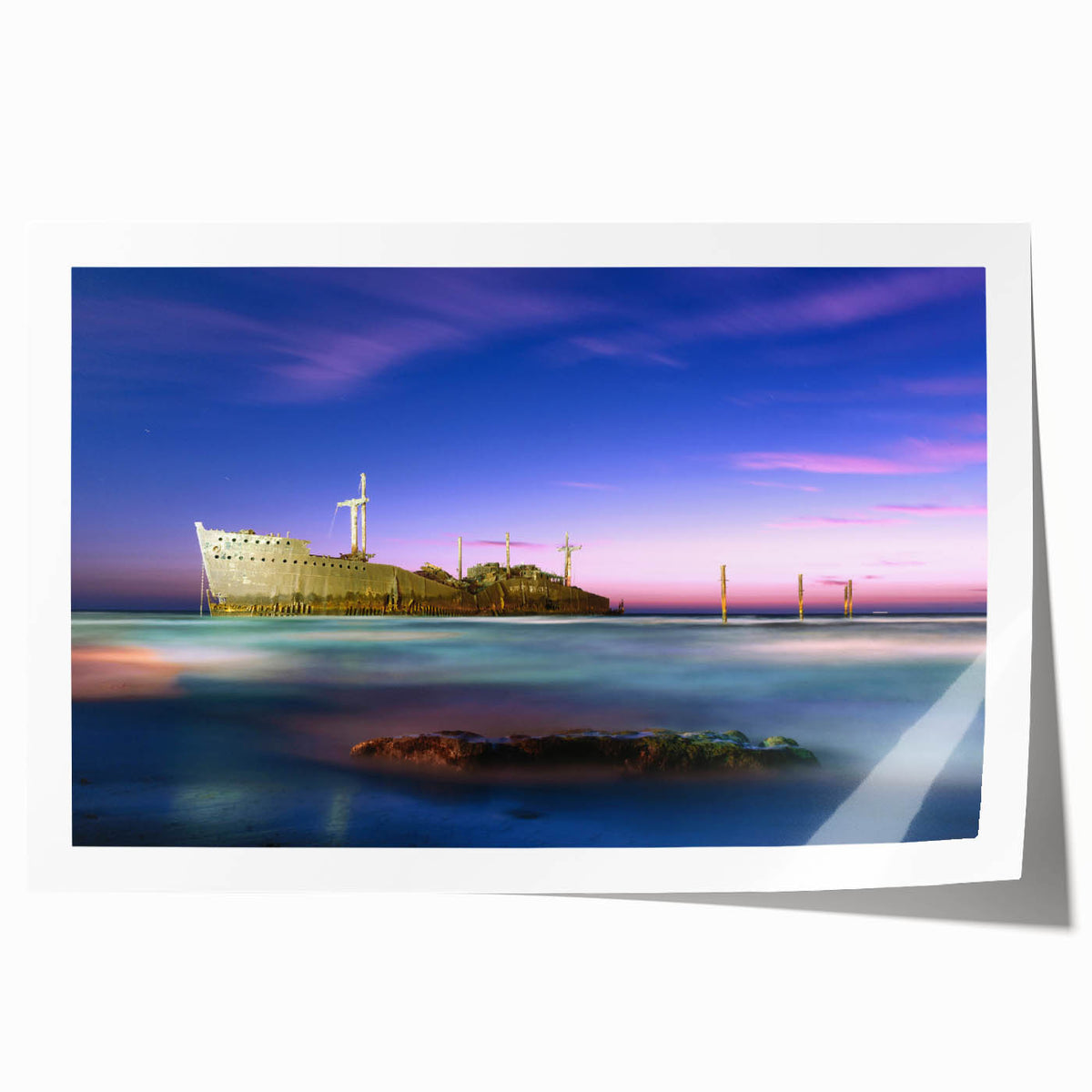 Extra large rolled print of a Middle Eastern Iranian scenery in muted earth tones, ideal for art wall dining room.