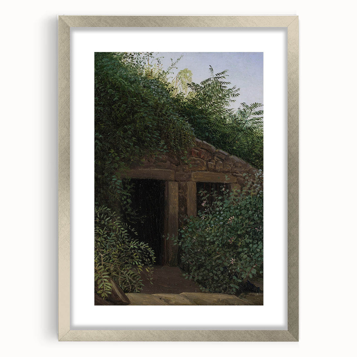 Romantic Art Prints: "An Overgrown Mineshaft" by Carl Gustav Carus