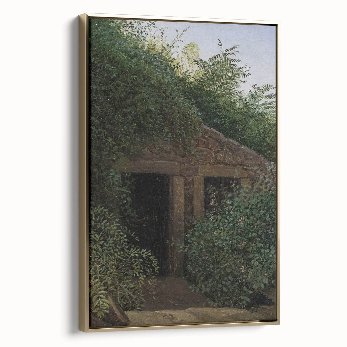 Romantic Art Prints: "An Overgrown Mineshaft" by Carl Gustav Carus