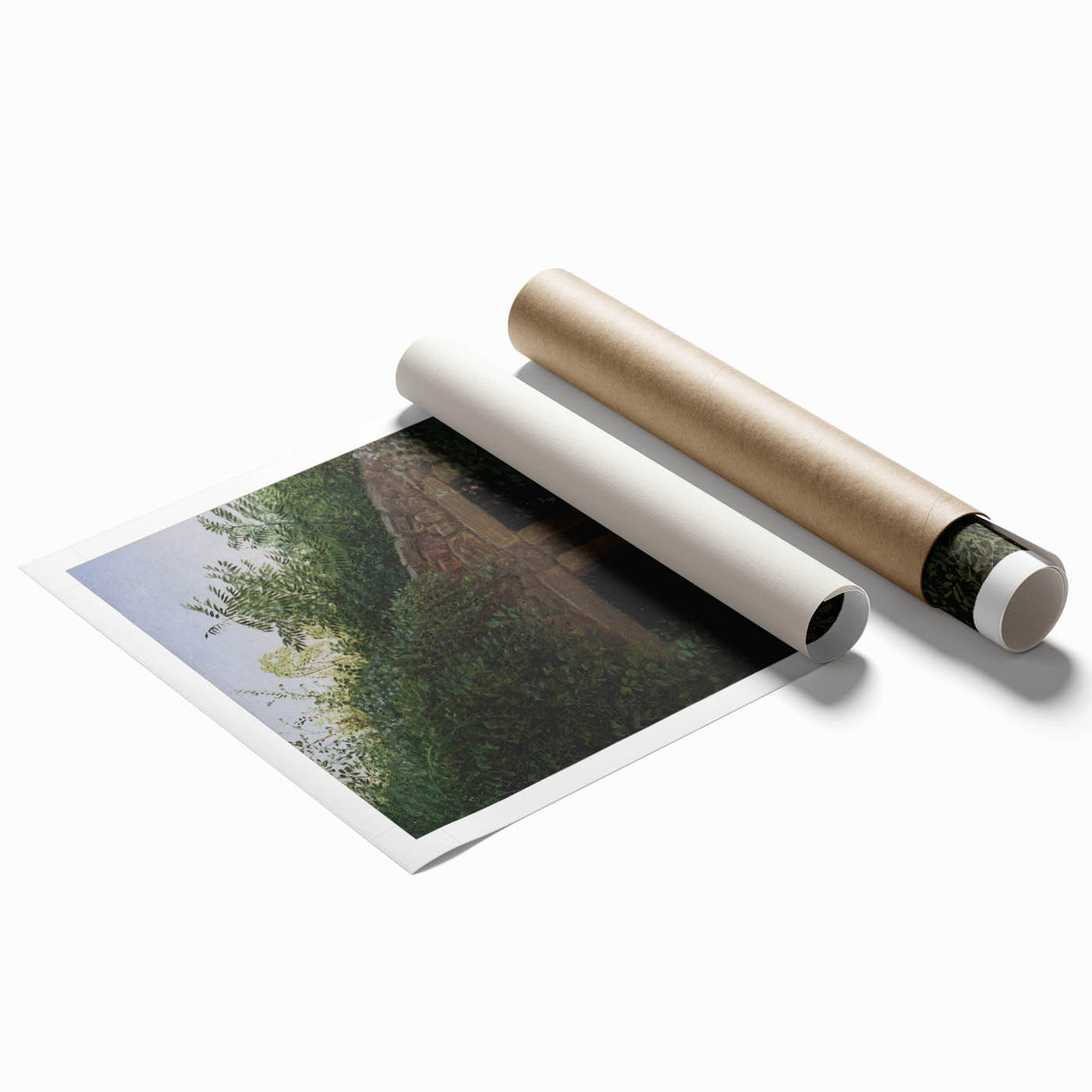 Romantic Art Prints: "An Overgrown Mineshaft" by Carl Gustav Carus