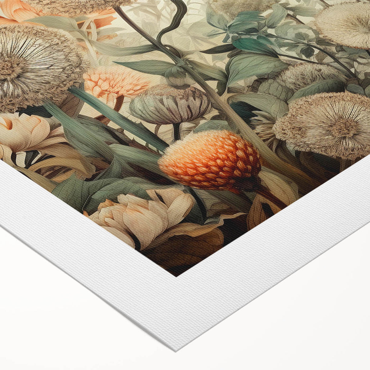 Abstract floral wall art on rolled canvas, showcasing vibrant colors and intricate patterns, perfect for modern decor. Ideal for enhancing any living space.