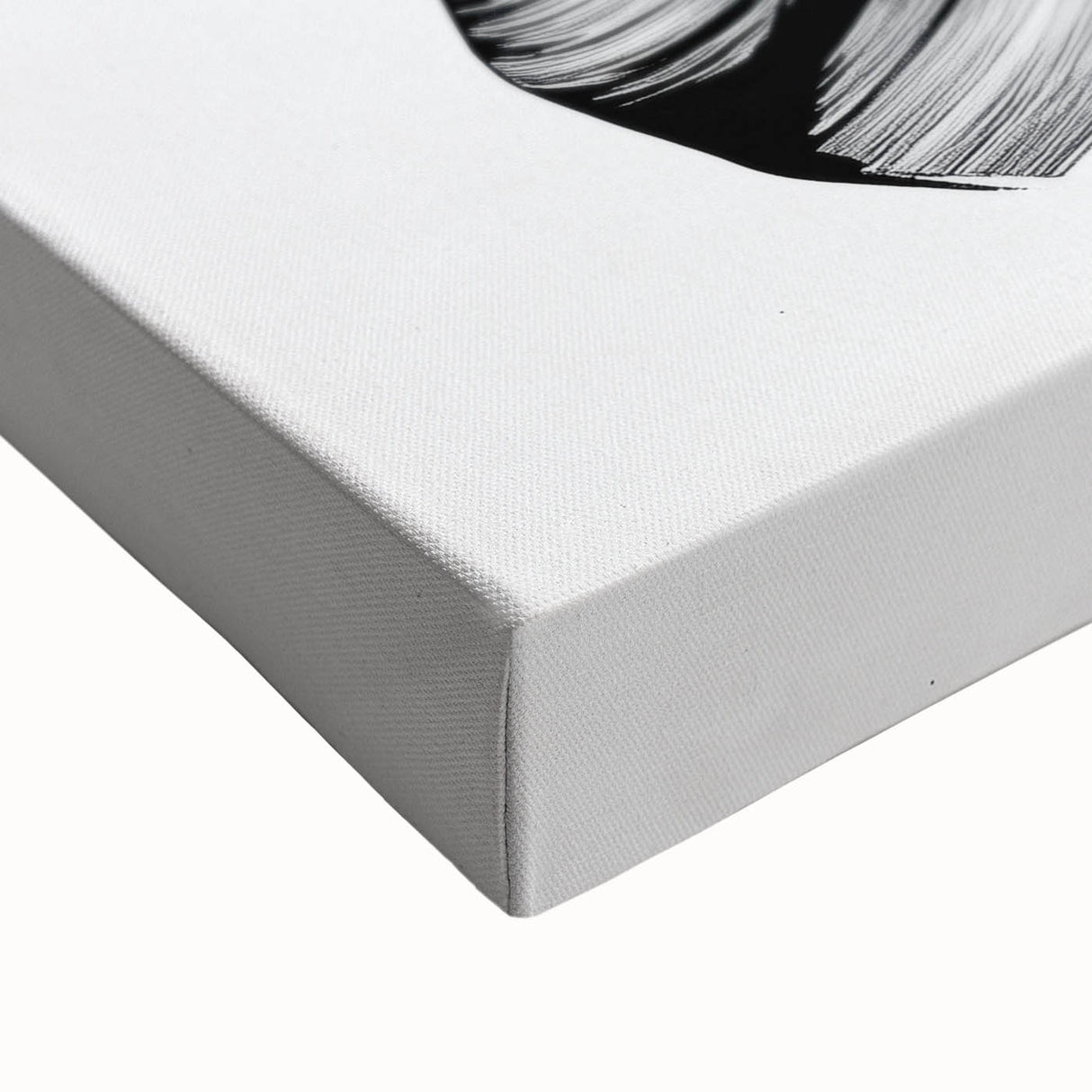 Close-up of an abstract figurative stretched canvas artwork showcasing vibrant colors and dynamic shapes, perfect for modern home decor or art enthusiasts.