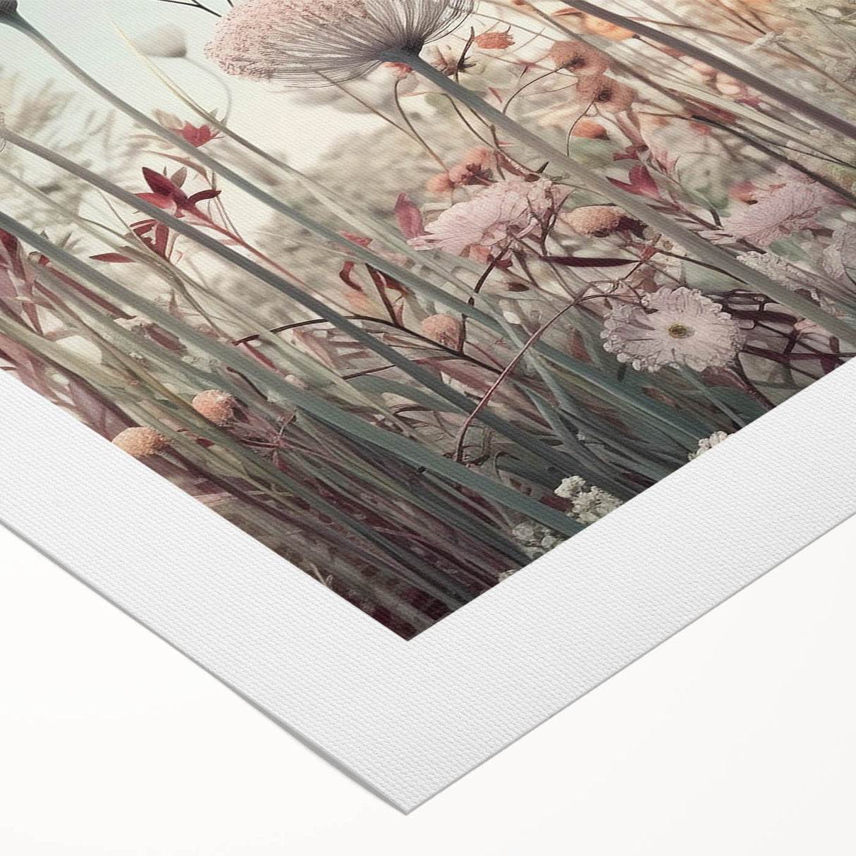 Abstract floral wall art on rolled canvas, showcasing vibrant colors and intricate designs, perfect for modern home decor. Packaged securely for delivery.