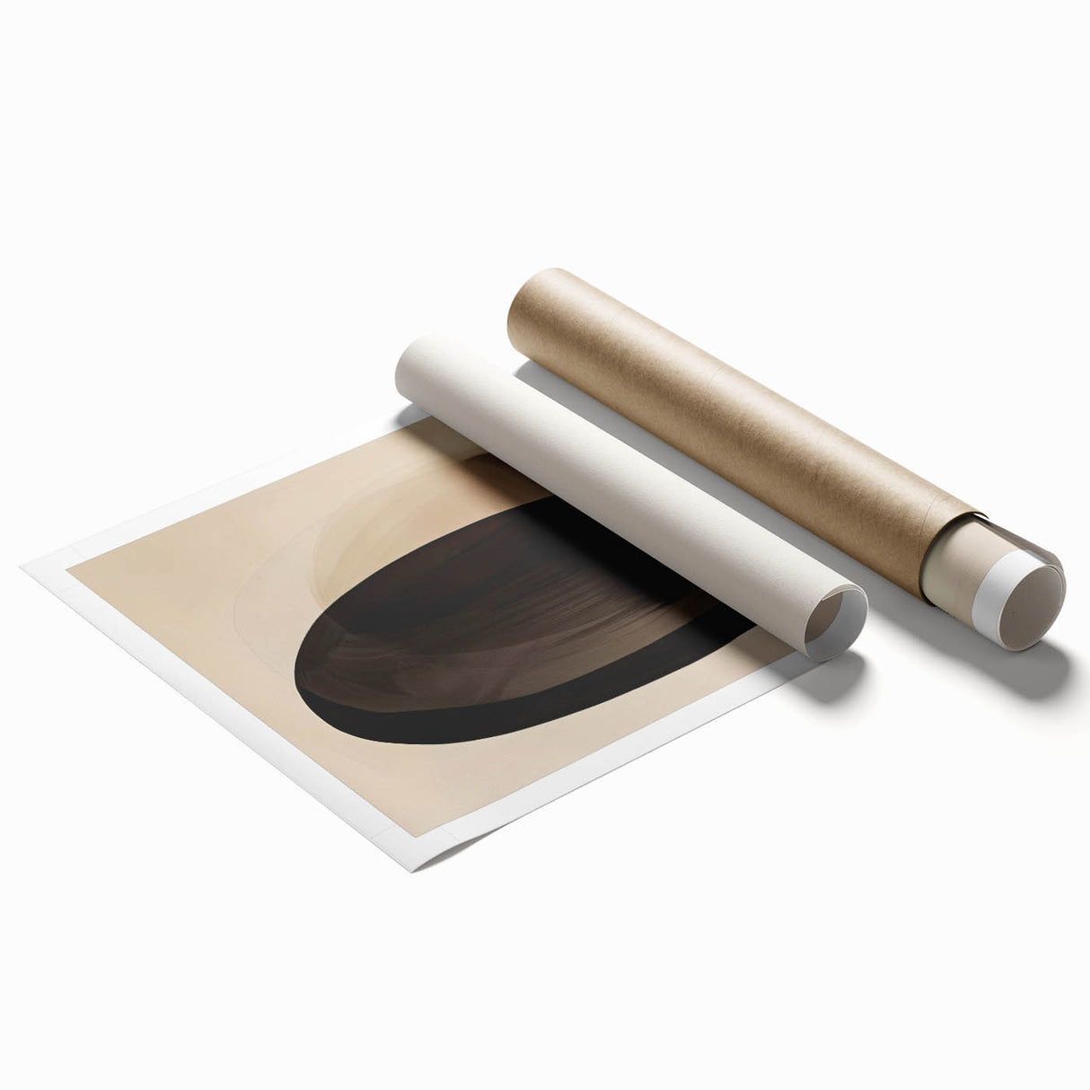 Minimalist Dining Room Wall Art – Abstract Monochrome Print