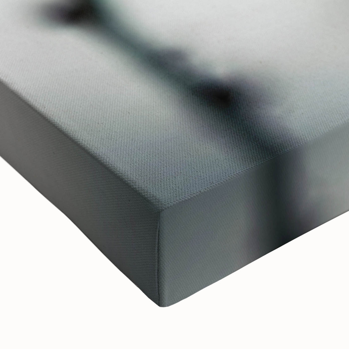 Close-up of a vibrant abstract floral wall art design on stretched canvas, showcasing intricate brushstrokes in shades of pink, green, and gold, perfect for enhancing modern decor.