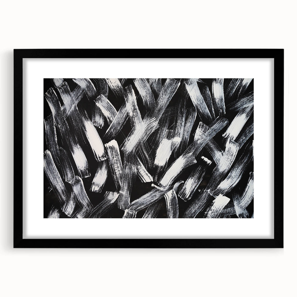 Canvas Prints for Bedroom – Black & White Abstract Brush Art