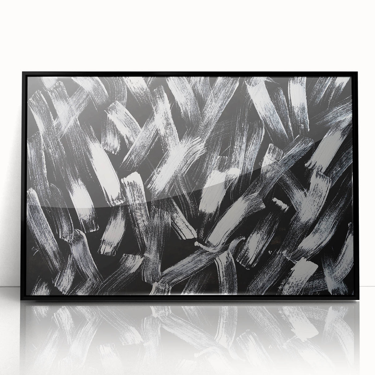 Canvas Prints for Bedroom – Black & White Abstract Brush Art