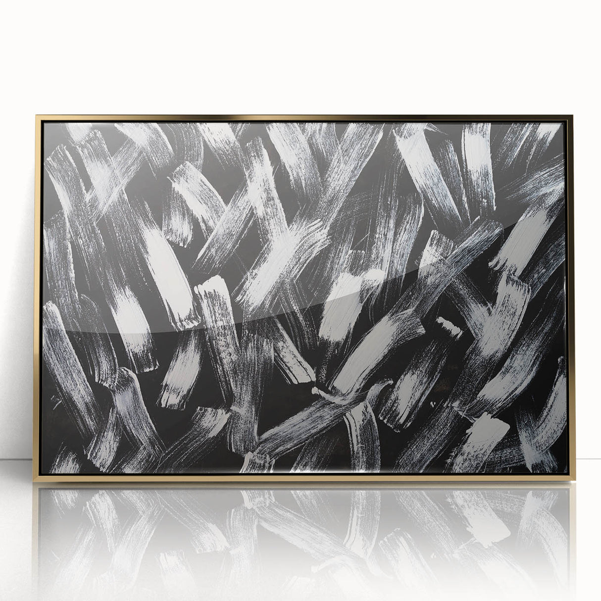 Canvas Prints for Bedroom – Black & White Abstract Brush Art