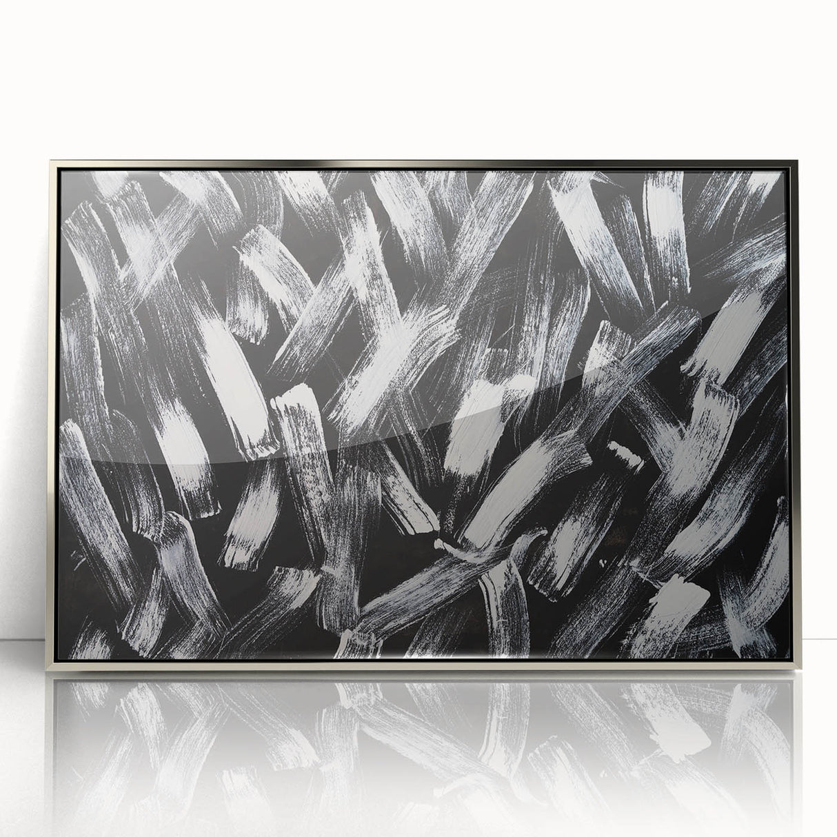 Canvas Prints for Bedroom – Black & White Abstract Brush Art