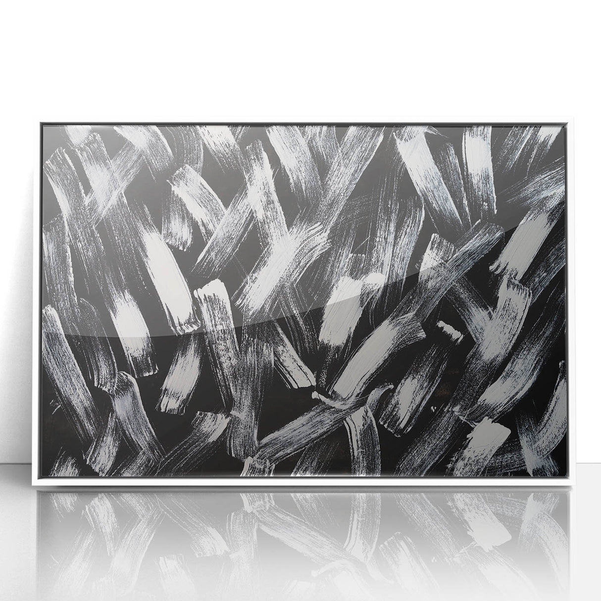 Canvas Prints for Bedroom – Black & White Abstract Brush Art