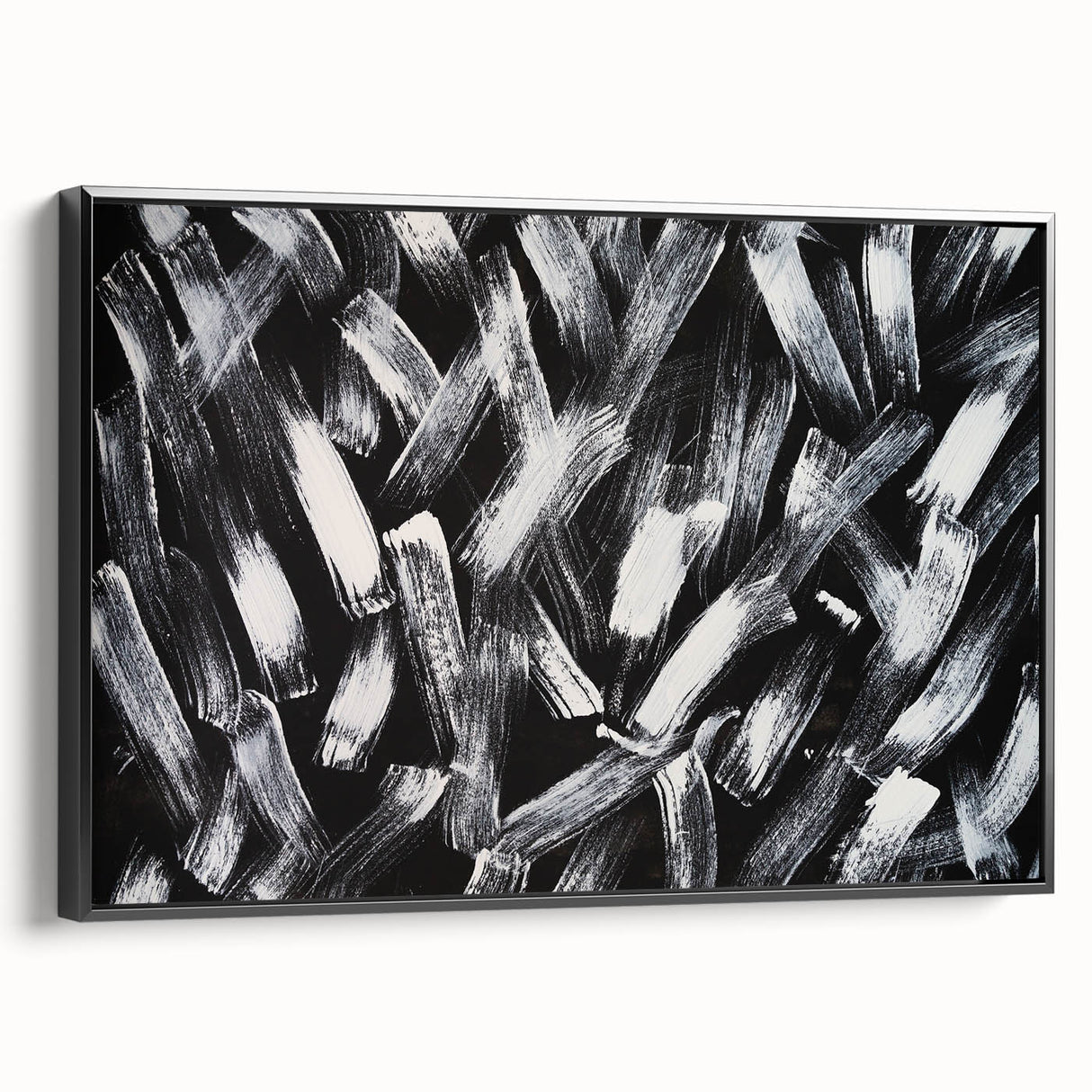 Canvas Prints for Bedroom – Black & White Abstract Brush Art