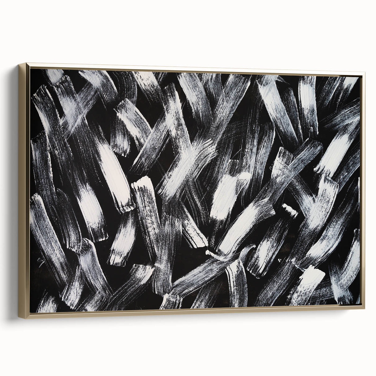 Canvas Prints for Bedroom – Black & White Abstract Brush Art