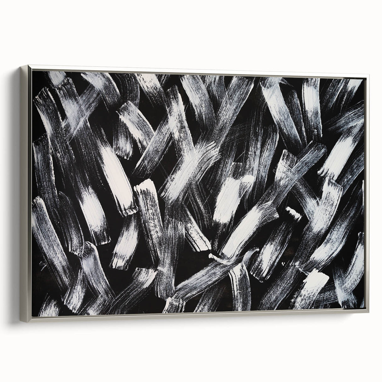 Canvas Prints for Bedroom – Black & White Abstract Brush Art