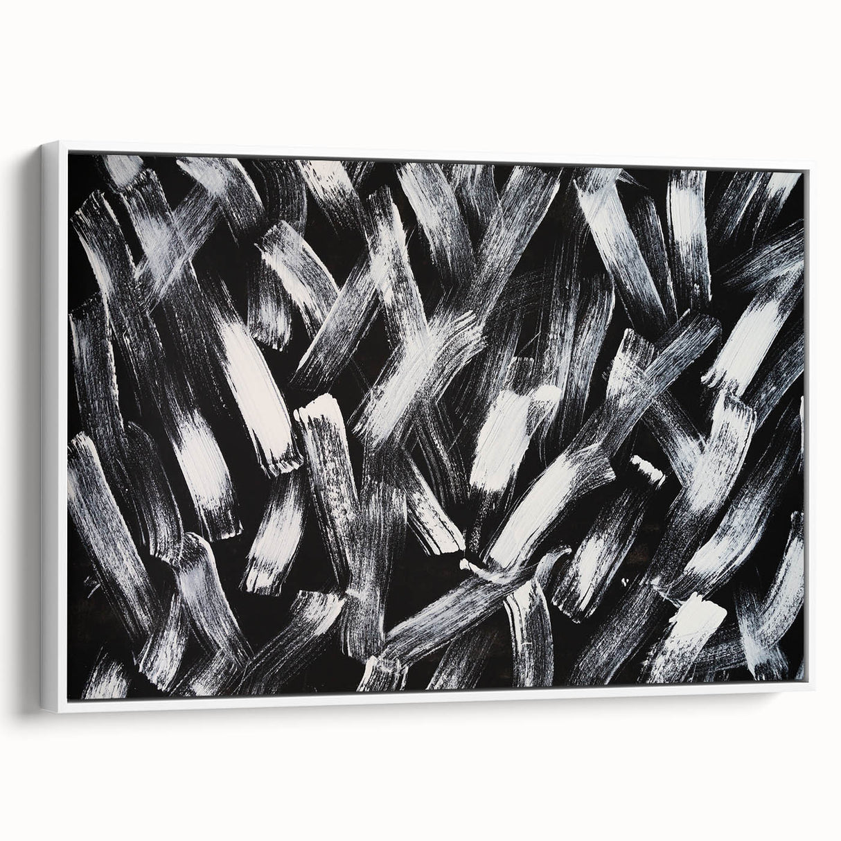 Canvas Prints for Bedroom – Black & White Abstract Brush Art