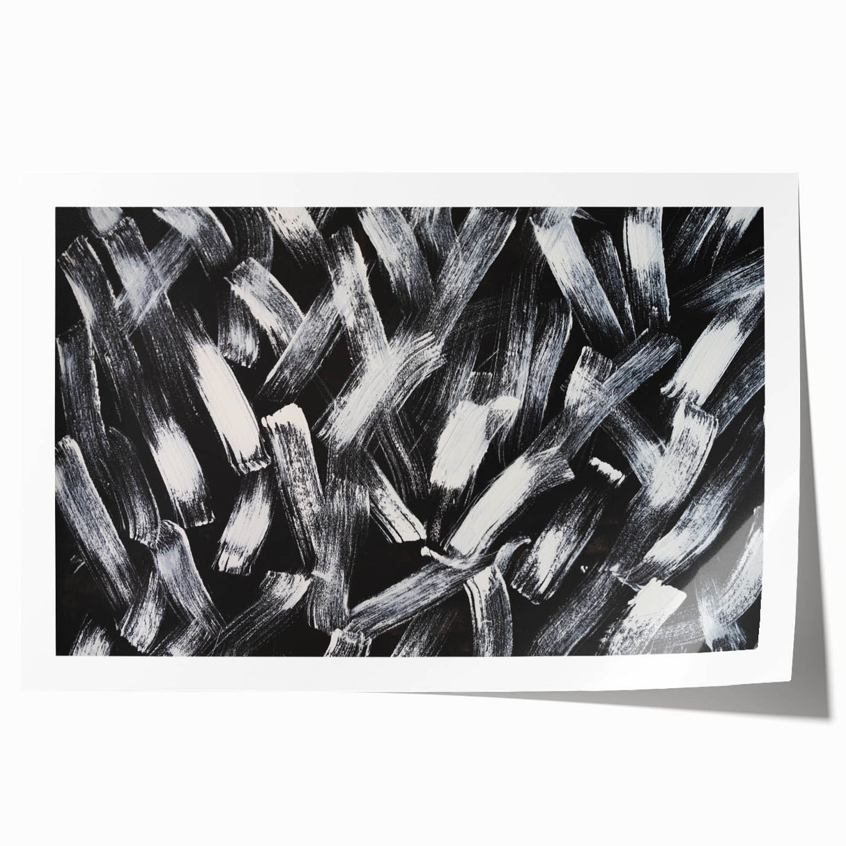 Canvas Prints for Bedroom – Black & White Abstract Brush Art