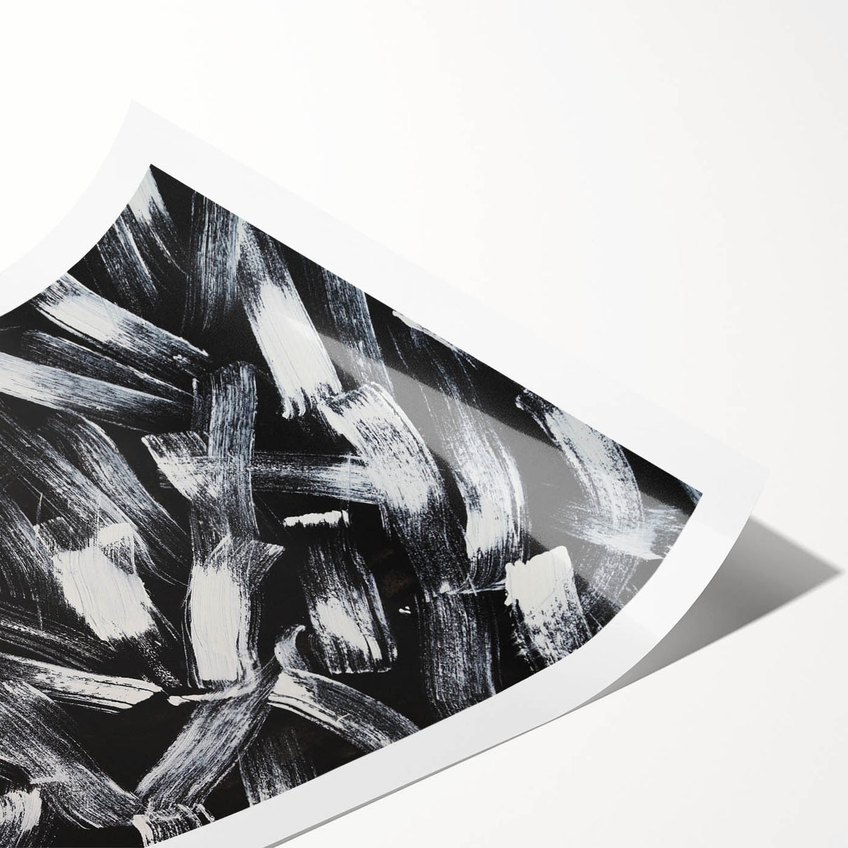 Canvas Prints for Bedroom – Black & White Abstract Brush Art