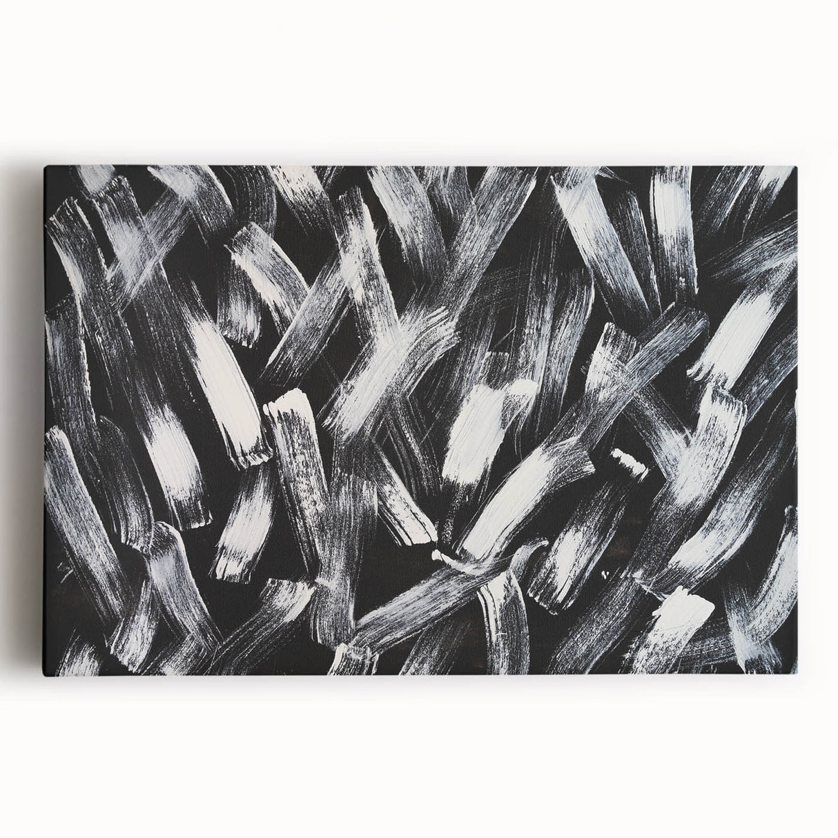 Canvas Prints for Bedroom – Black & White Abstract Brush Art