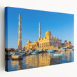Large canvas print of an Egyptian landscape featuring pyramids under a bright sky, suited for kitchen wall art.