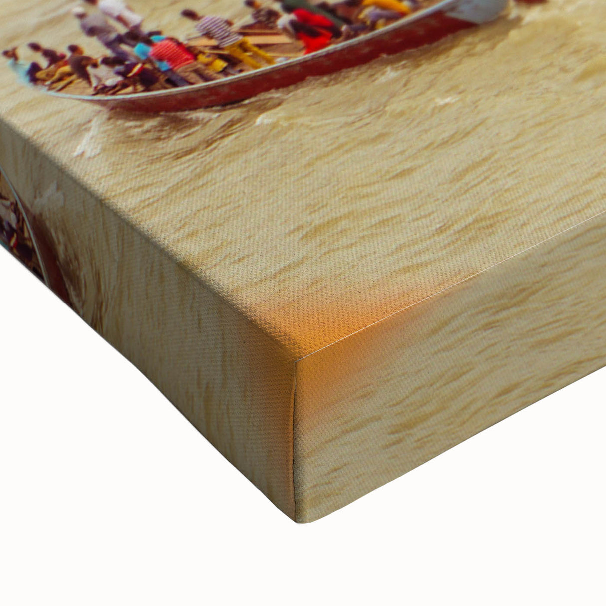 Large art of a Bangladesh landscape in black and white on stretched canvas, suitable for bedroom wall decor.