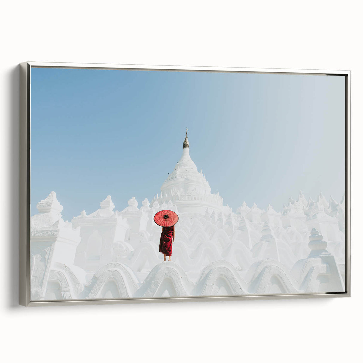 Landscape art painting of a Myanmar scenery on framed canvas.