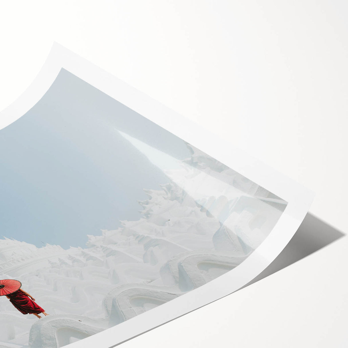 Extra large rolled print featuring line art flowers in muted tones, ideal for large living room wall art.