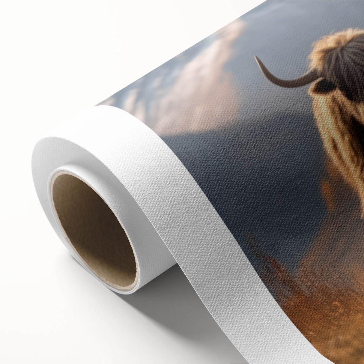 Art deco poster of a serene Nepalese landscape in soft pastel shades on rolled canvas, ideal for nursery wall art.