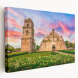 Large canvas print of a serene Philippine landscape in soft blue and green tones, suitable for kitchen wall art.