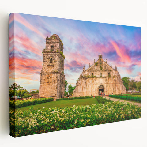 Large canvas print of a serene Philippine landscape in soft blue and green tones, suitable for kitchen wall art.