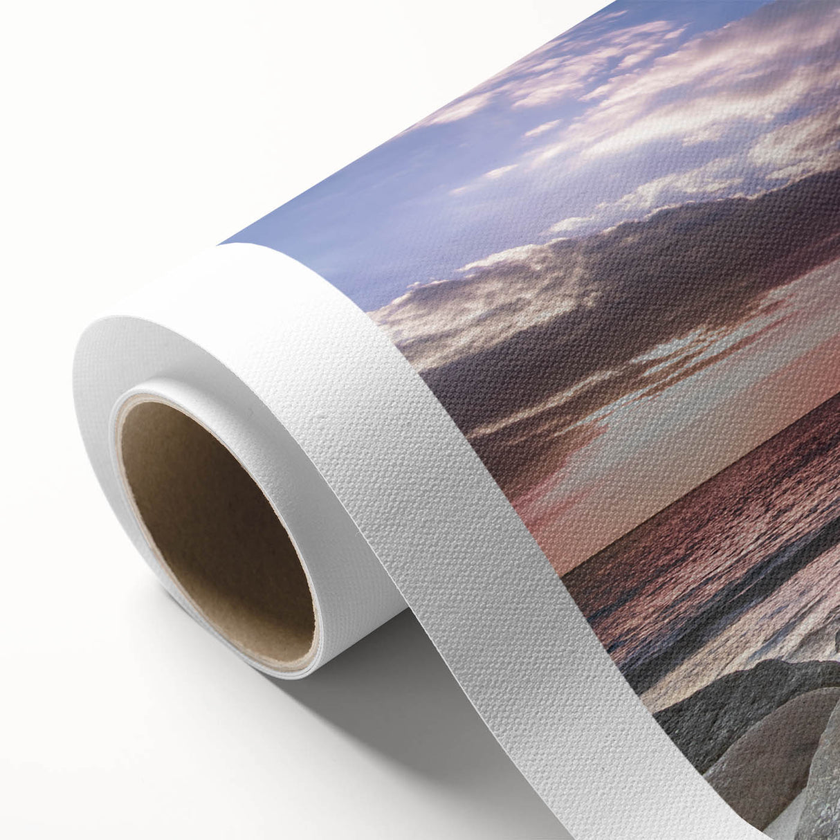 Art Deco style poster of a Caribbean scenery on rolled canvas, suitable for nursery wall art or dining room decor.