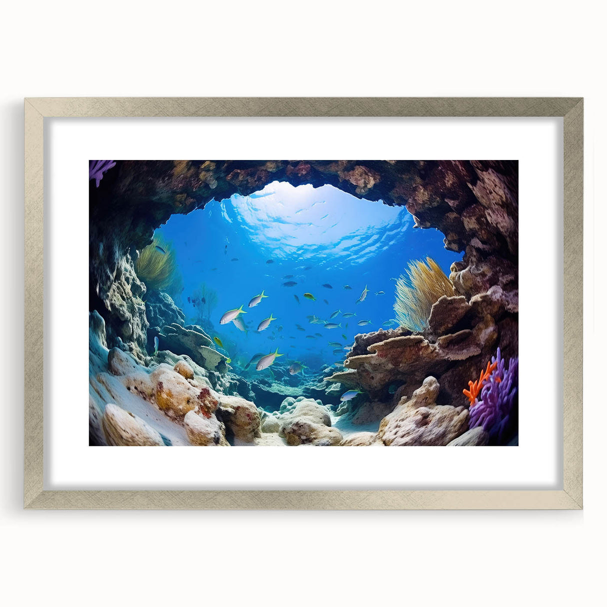 Textured art print of a Central American scenery in Belize.