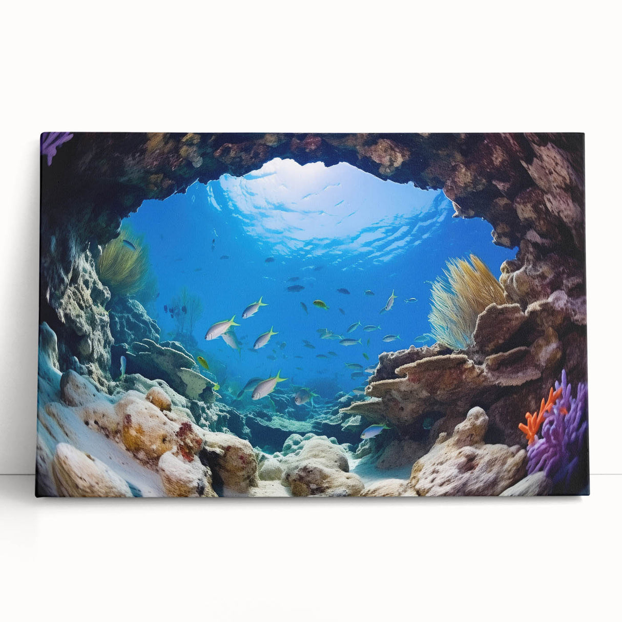 Black and white stretched canvas of Belize scenery, ideal for kitchen wall art or bedroom ambiance.