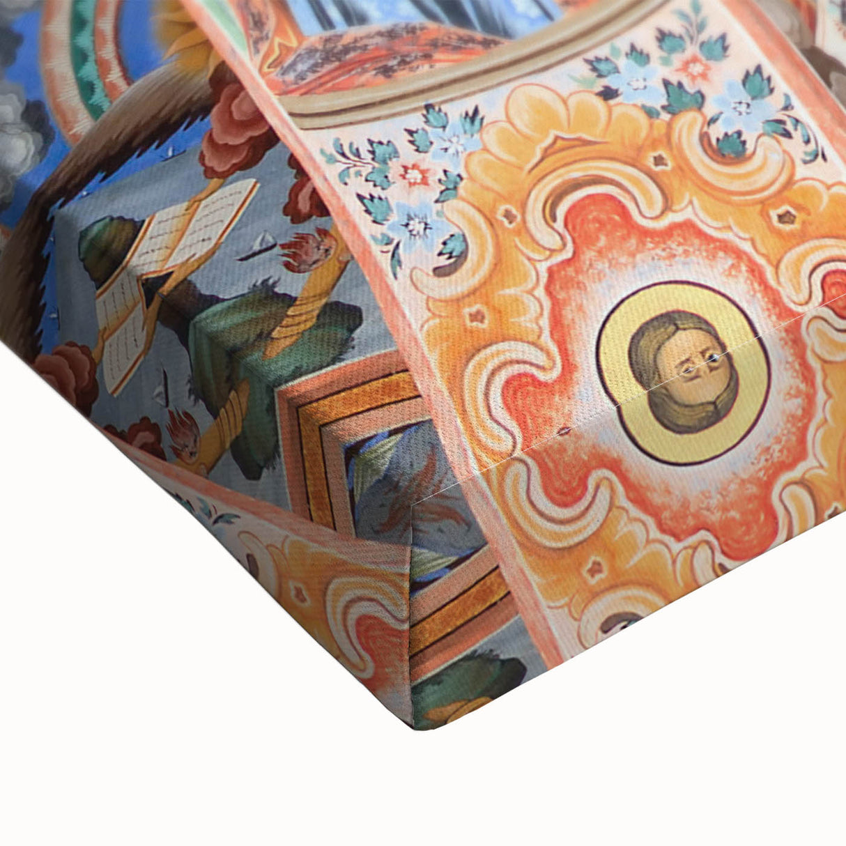 Black and white landscape art painting of Bulgarian scenery on large stretched canvas, ideal for bedroom wall art.