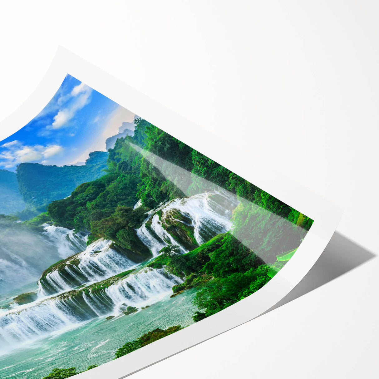 Extra large wall art featuring line art flowers in soft pastel shades on a rolled canvas, ideal for large living room decor.