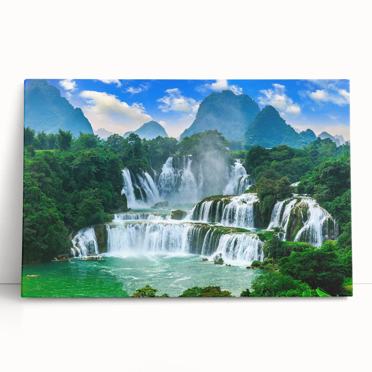 Black and white photo of Croatian coastal town on large stretched canvas, suitable for kitchen wall art.