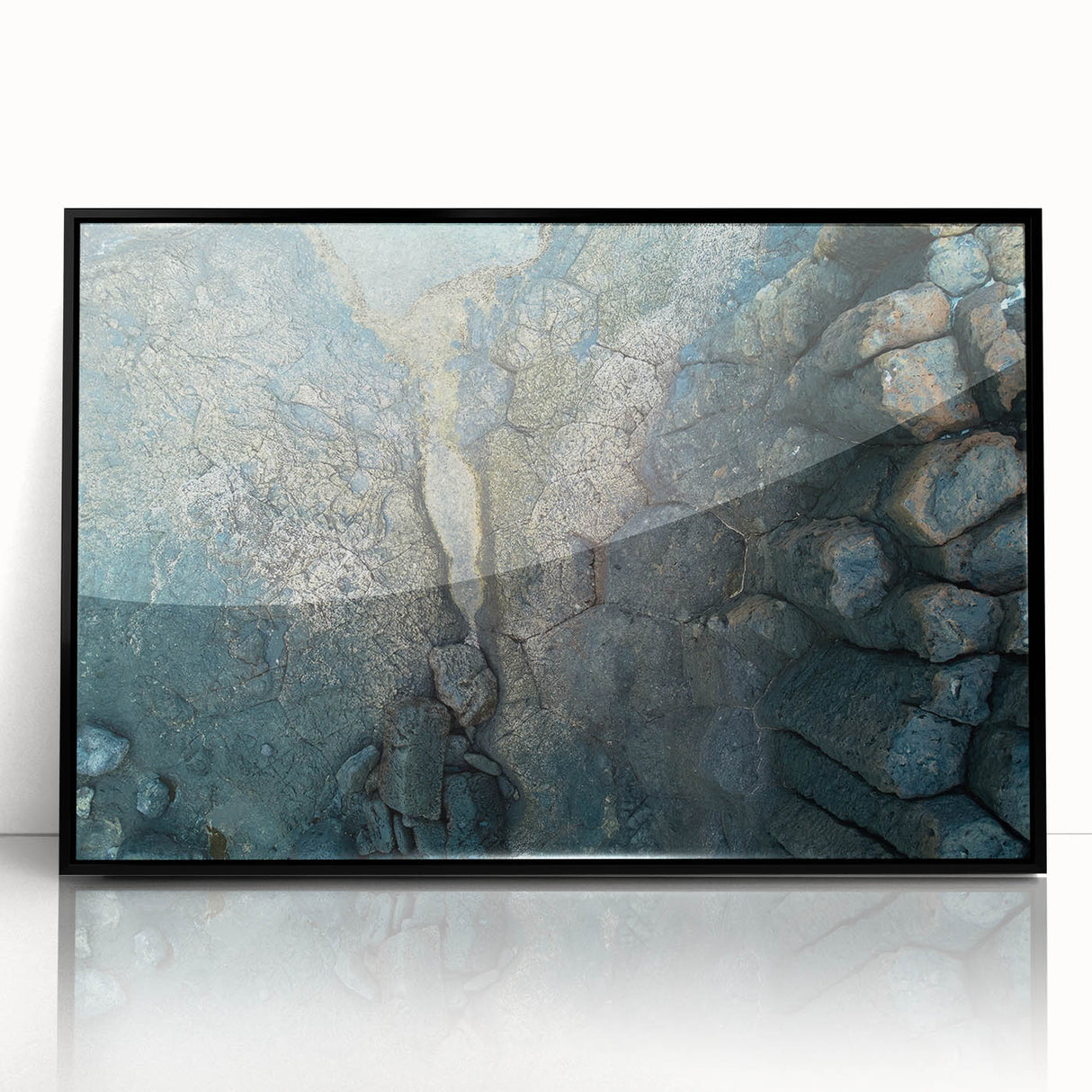 Large abstract wall art of a European scenery in the Canary Islands.