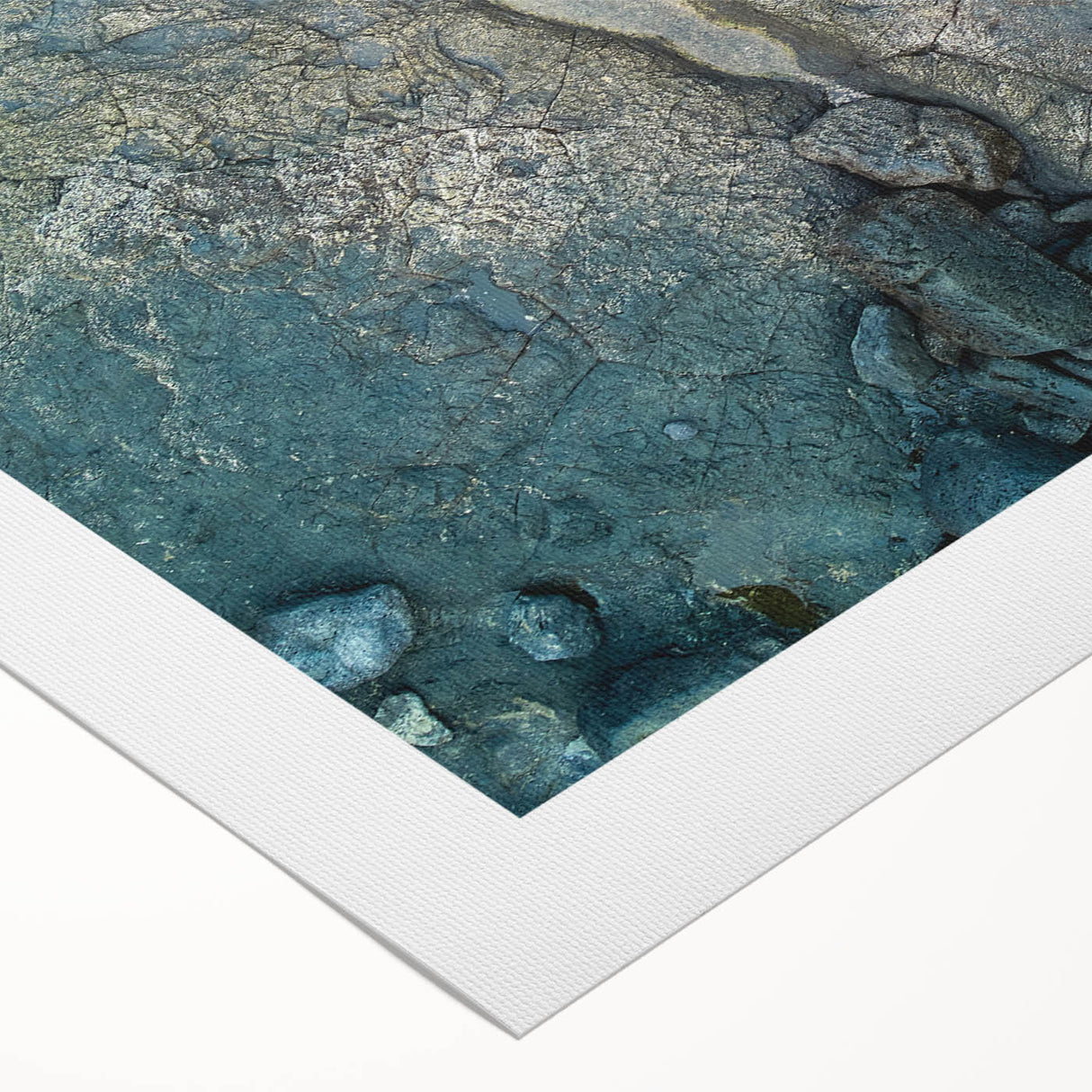 Art deco poster of a scenic European landscape on rolled canvas, featuring muted earth tones, ideal for dining room wall art.