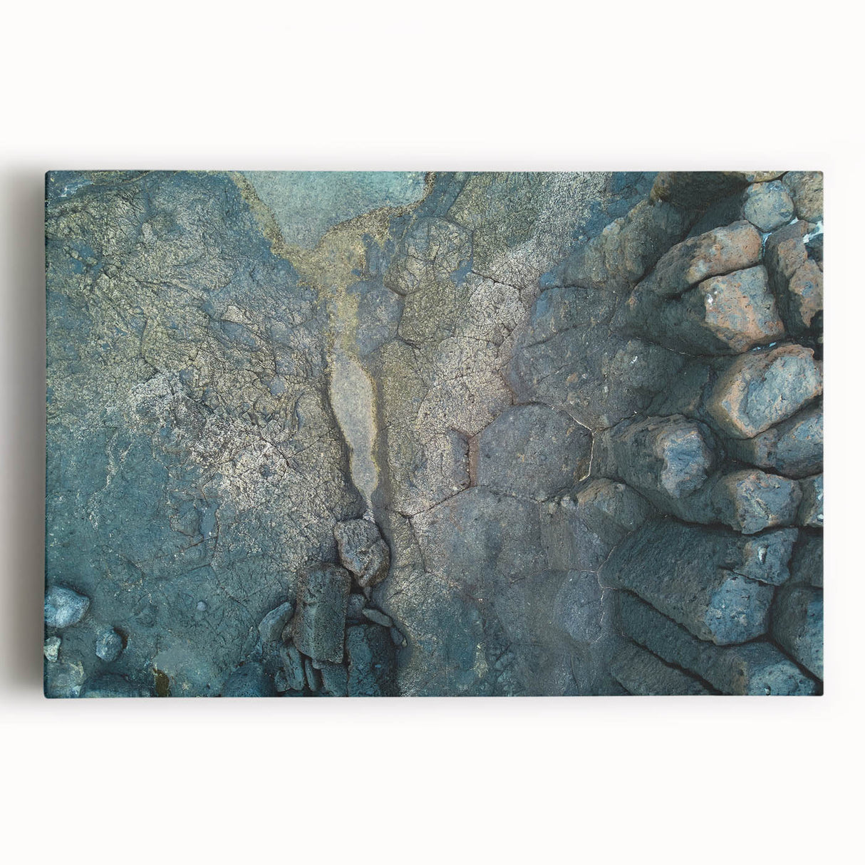 Black and white photo of the Canary Islands on stretched canvas, ideal for kitchen wall art or bedroom decor.