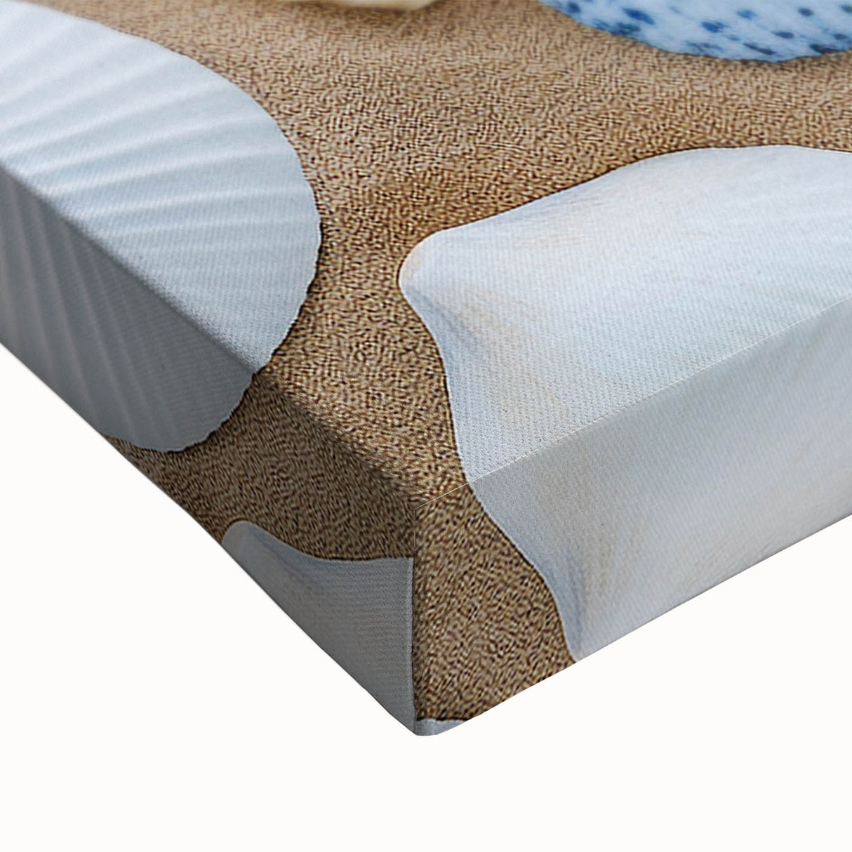 Large art of a black and white Cancun landscape on stretched canvas, suited for bedroom wall decor.